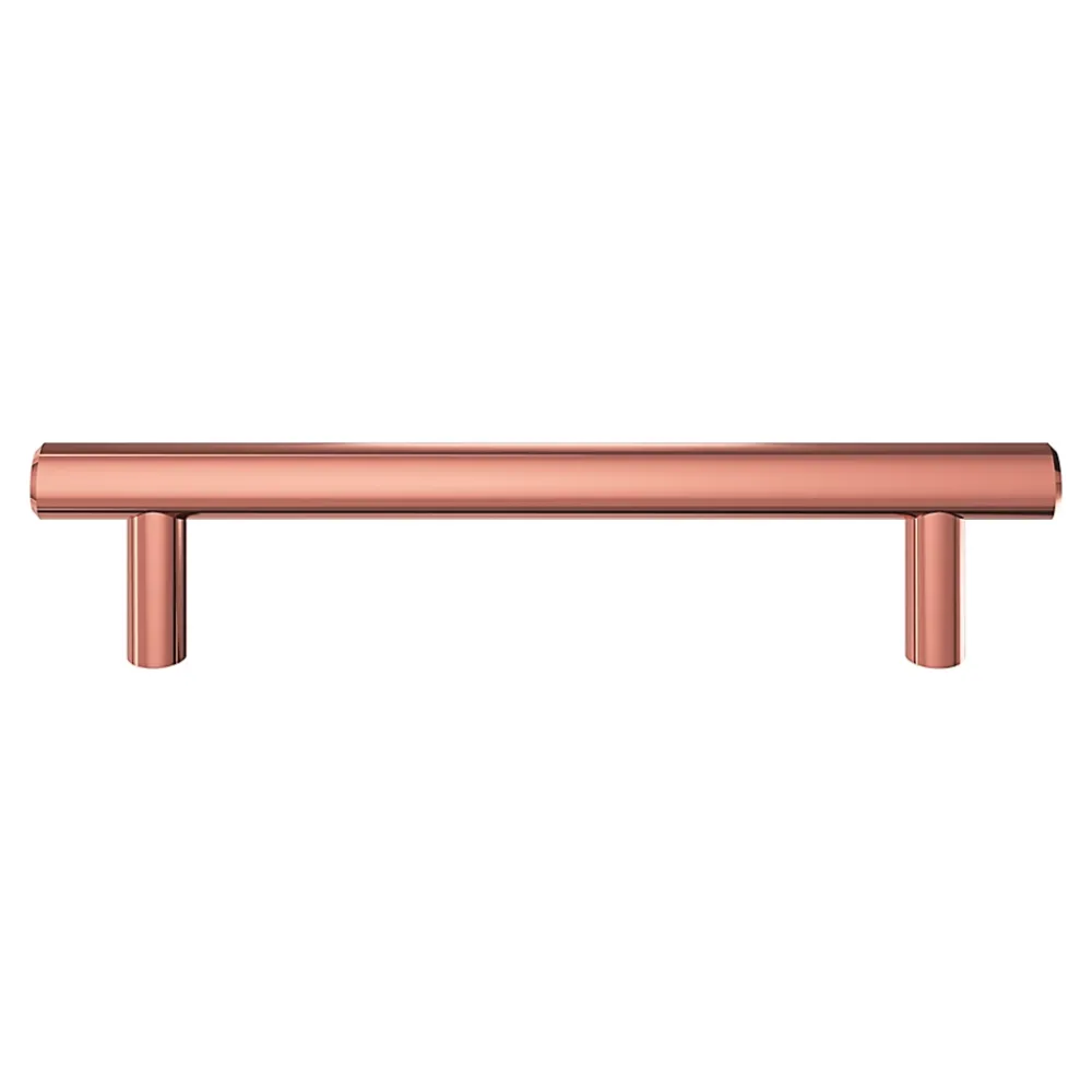 GoodHome Poignée De Meuble-Poignée de meuble en T Dizel acier doré l.168mm x l.12mm x H. 35mm entraxe 128mm