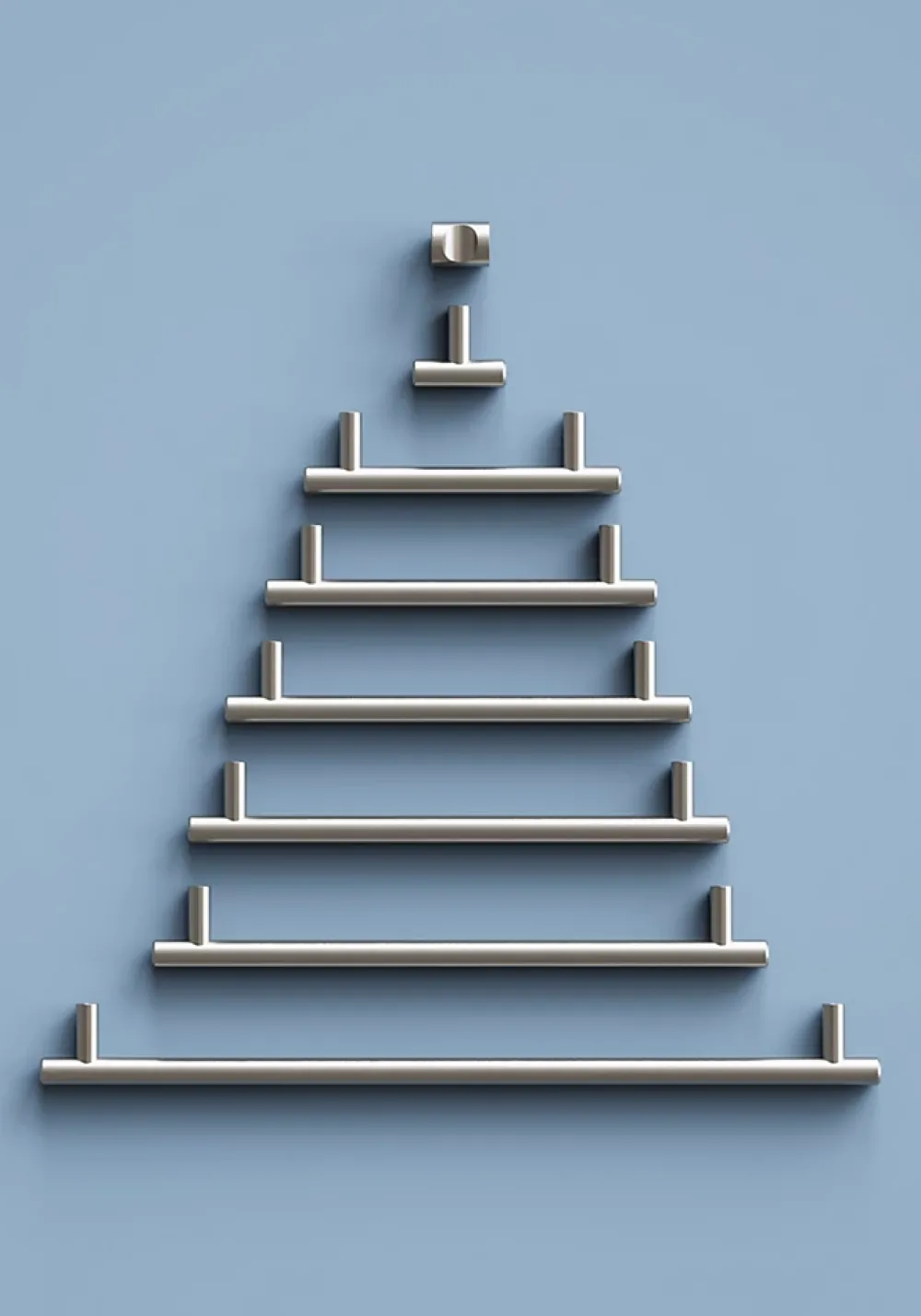 GoodHome Poignée de meuble en T Dizel acier effet nickel satin gris l.264mm x l.12mm x H. 35mm entraxe 224mm