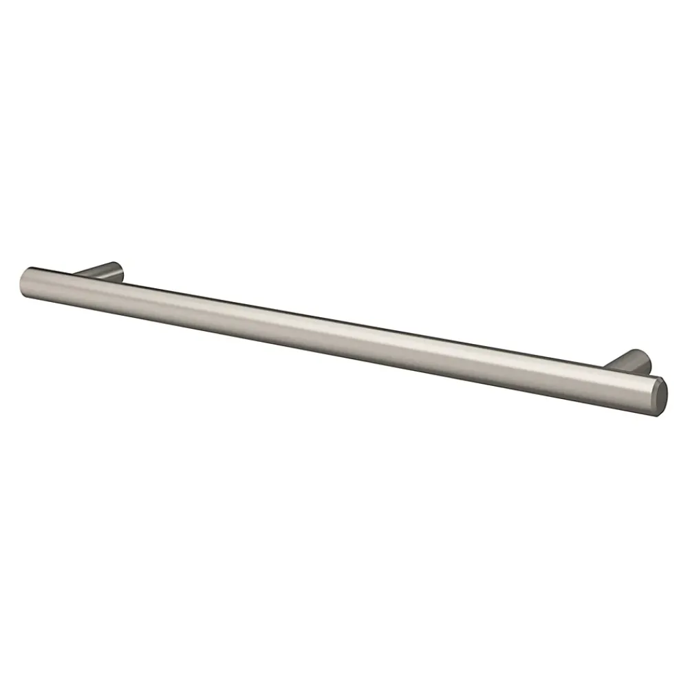 GoodHome Poignée de meuble en T Dizel acier effet nickel satin gris l.264mm x l.12mm x H. 35mm entraxe 224mm