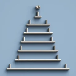 GoodHome Poignée de meuble en T Dizel acier effet nickel satin gris l.168mm x l.12mm x H. 35mm entraxe 128mm