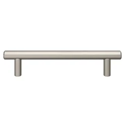 GoodHome Poignée de meuble en T Dizel acier effet nickel satin gris l.168mm x l.12mm x H. 35mm entraxe 128mm
