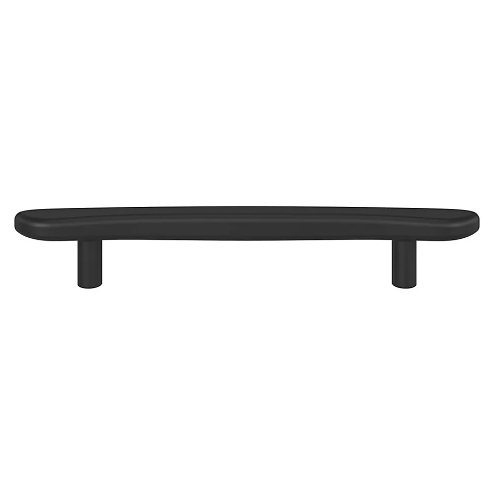GoodHome Poignée De Meuble-Poignée de meuble en T Armel aluminium mat noir l.190mm x l.17mm x H. 30mm entraxe 128mm