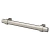 GoodHome Poignée de meuble en T Kerver acier et Zamac effet nickel satin gris l.168mm x l.18mm x H. 34mm entraxe 128mm