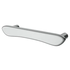 GoodHome Poignée de meuble en T Armel aluminium effet chromé gris l.120mm x l.17mm x H. 30mm entraxe 96mm