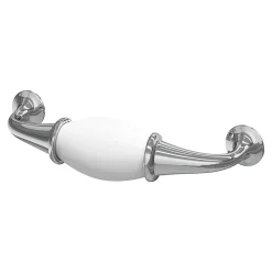 GoodHome Poignée de meuble porcelaine blanc 96mm