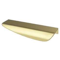 GoodHome Poignée De Meuble-Poignée de meuble Incurvé Mehaban effet laiton satin doré l.120mm x l.44mm x H. 13mm entraxe 96mm