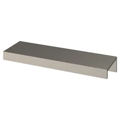 GoodHome Poignée De Meuble-Poignée de meuble Incurvé Skej aluminium effet nickel satin gris l.120mm x l.19mm x H. 35mm entraxe 96mm