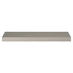 GoodHome Poignée de meuble Incurvé Skej aluminium effet nickel satin gris l.152mm x l.19mm x H. 35mm entraxe 128mm