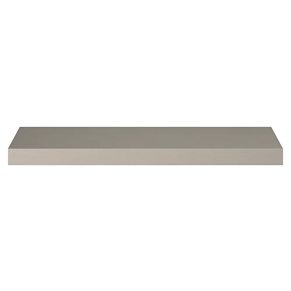 GoodHome Poignée de meuble Incurvé Skej aluminium effet nickel satin gris l.152mm x l.19mm x H. 35mm entraxe 128mm