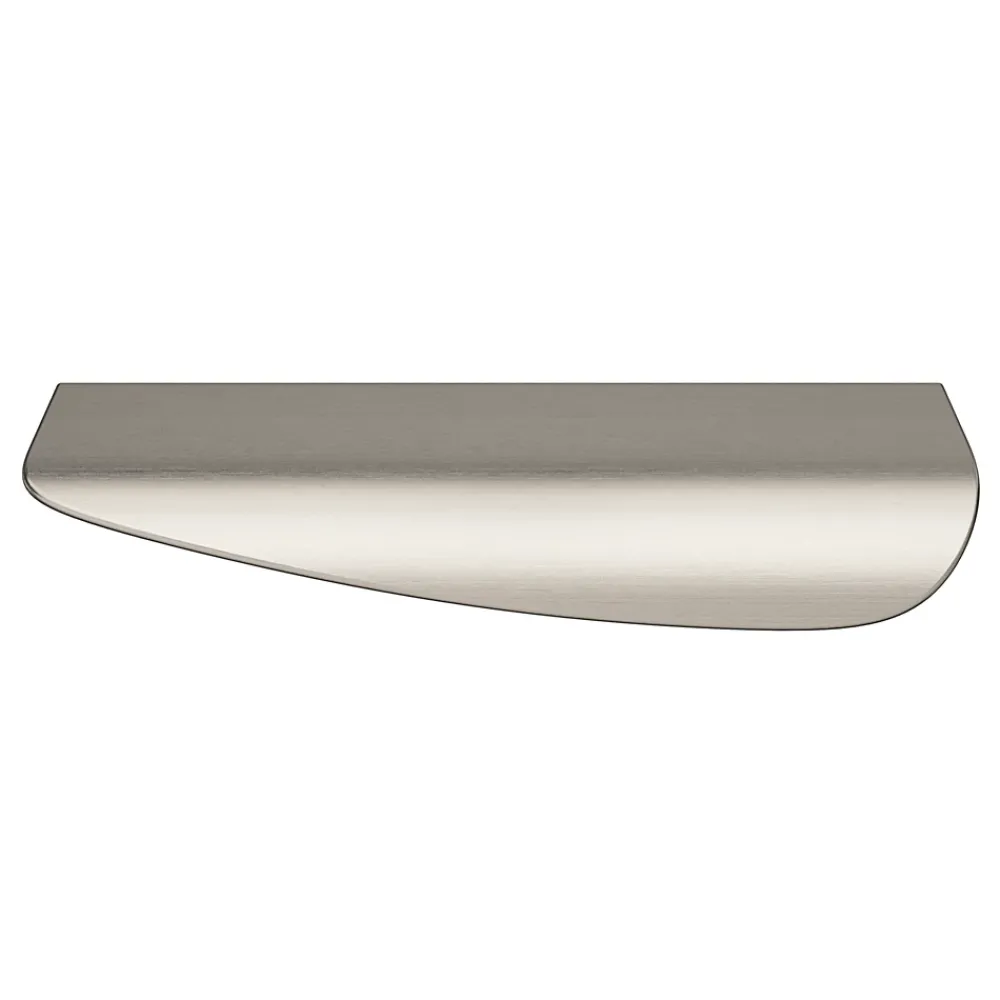 GoodHome Poignée De Meuble-Poignée de meuble Incurvé Mehaban effet satin gris l.120mm x l.44mm x H. 13mm entraxe 96mm