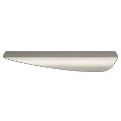 GoodHome Poignée de meuble Incurvé Mehaban effet nickel satin gris l.170mm x l.44mm x H. 18mm entraxe 128mm
