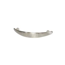 Poignée De Meuble-Poignée de meuble nœud Diss effet nickel satin gris l.124mm x l.18mm x H. 25mm entraxe 96mm