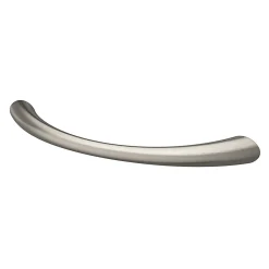 GoodHome Poignée De Meuble-Poignée de meuble nœud Primel effet nickel satin gris l.114mm x l.11mm x H. 27mm entraxe 96mm