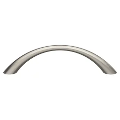GoodHome Poignée De Meuble-Poignée de meuble nœud Primel effet nickel satin gris l.114mm x l.11mm x H. 27mm entraxe 96mm