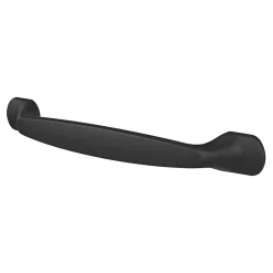 GoodHome Poignée de meuble nœud Govlin aluminium mat noir l.164mm x l.20mm x H. 24mm entraxe 128mm