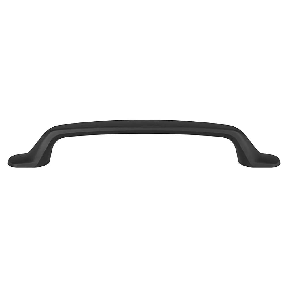 GoodHome Poignée de meuble nœud Govlin aluminium mat noir l.164mm x l.20mm x H. 24mm entraxe 128mm