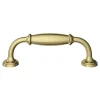 GoodHome Poignée De Meuble-Poignée de meuble nœud Ruis effet laiton doré l.116mm x l.20mm x H. 38mm entraxe 96mm