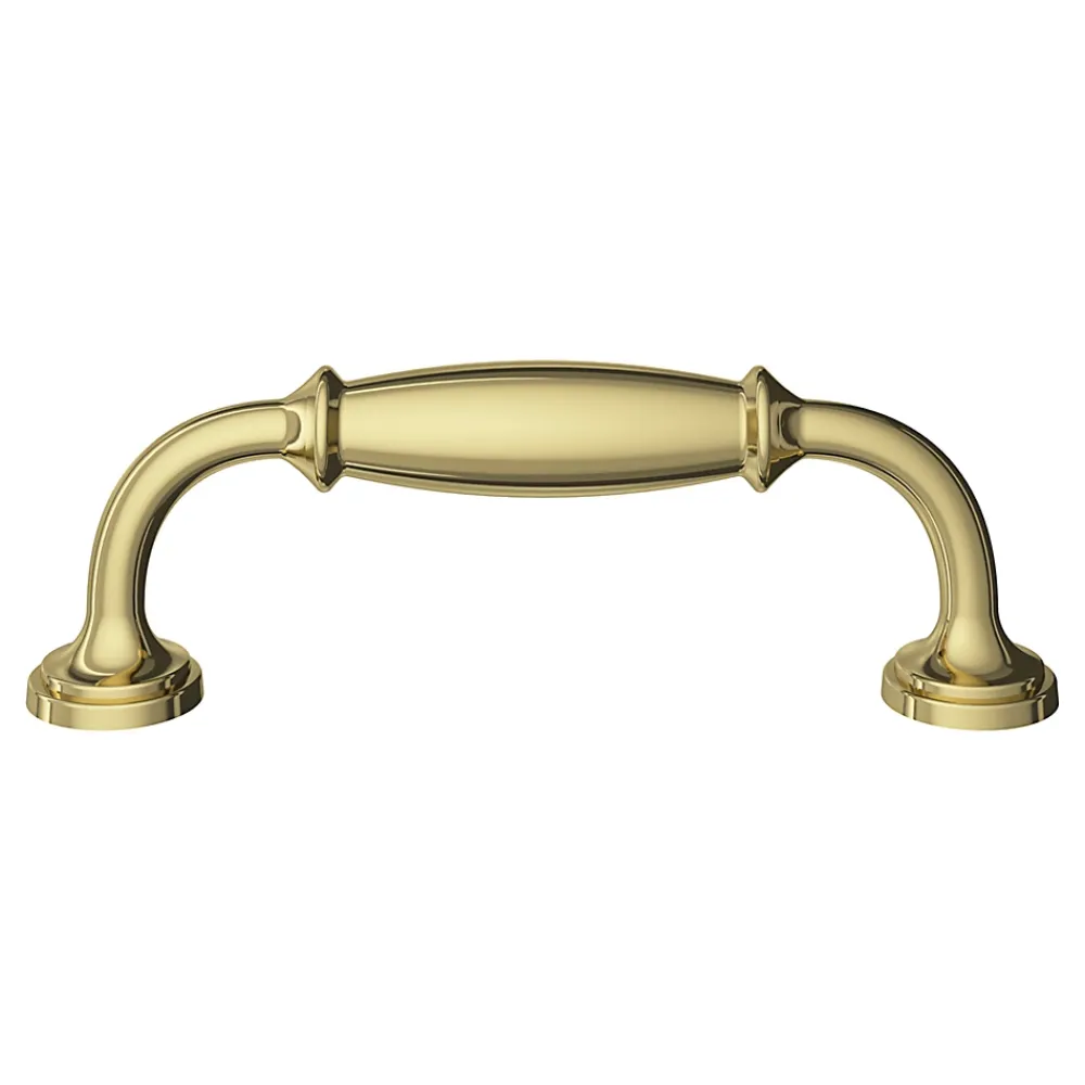 GoodHome Poignée De Meuble-Poignée de meuble nœud Ruis effet laiton doré l.116mm x l.20mm x H. 38mm entraxe 96mm