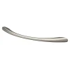 GoodHome Poignée de meuble nœud Primel effet nickel satin gris l.160mm x l.9mm x H. 27mm entraxe 128mm