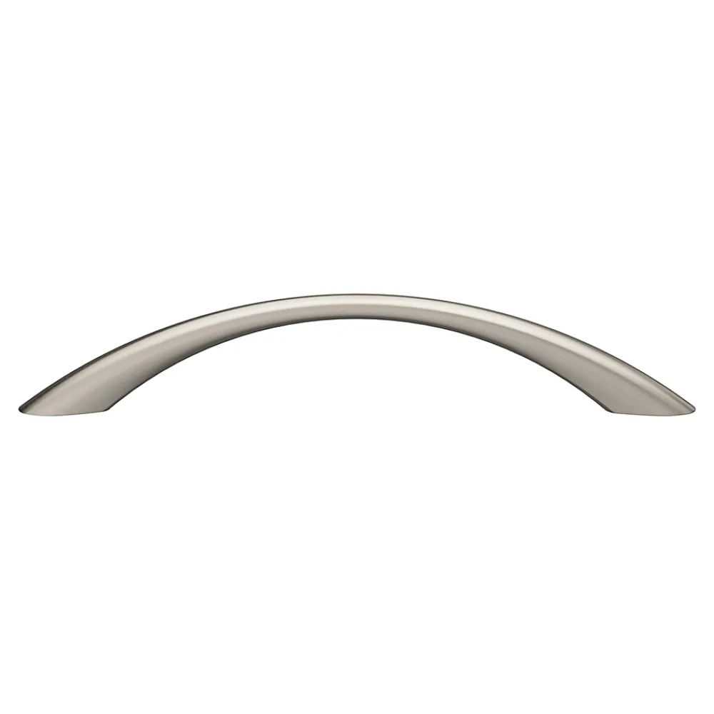 GoodHome Poignée de meuble nœud Primel effet nickel satin gris l.160mm x l.9mm x H. 27mm entraxe 128mm