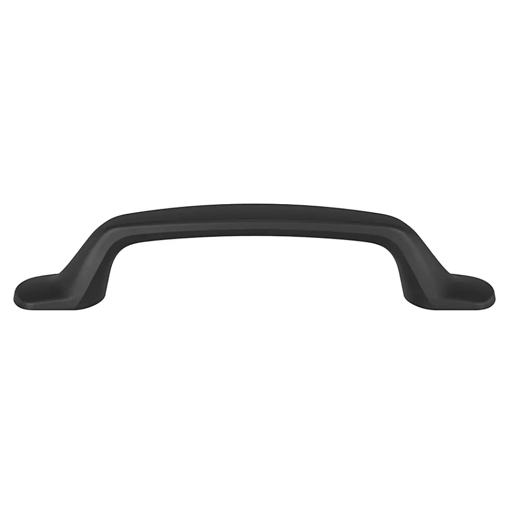 GoodHome Poignée de meuble nœud Govlin aluminium mat noir l.131mm x l.19mm x H. 24mm entraxe 96mm