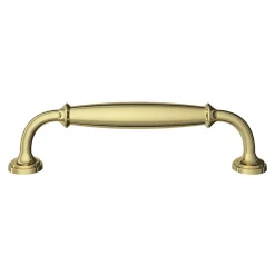 GoodHome Poignée De Meuble-Poignée de meuble nœud Ruis effet chromé gris l.148mm x l.20mm x H. 38mm entraxe 128mm