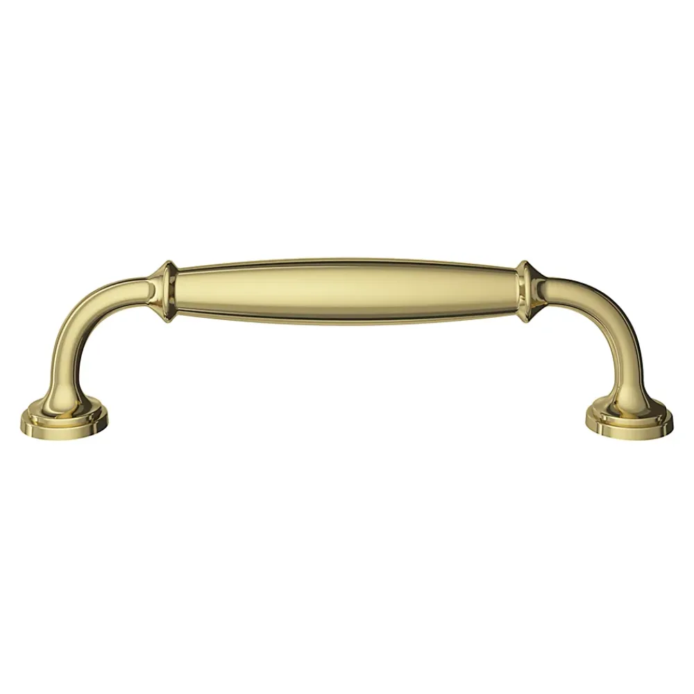 GoodHome Poignée De Meuble-Poignée de meuble nœud Ruis effet chromé gris l.148mm x l.20mm x H. 38mm entraxe 128mm