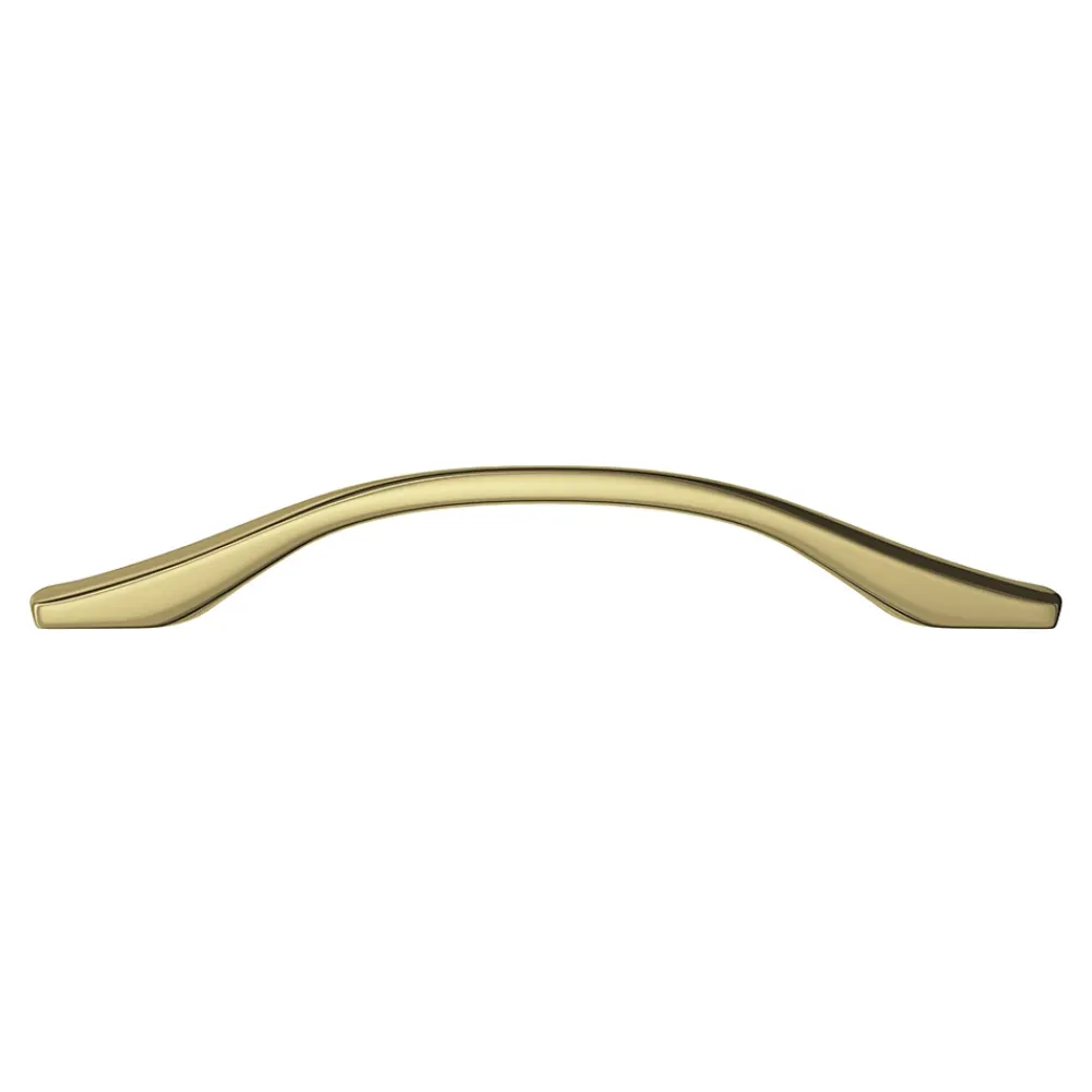 GoodHome Poignée De Meuble-Poignée de meuble nœud Ruis effet laiton doré l.169mm x l.10mm x H. 25mm entraxe 128mm