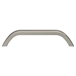 GoodHome Poignée de meuble nœud Irvil aluminium effet nickel satin gris l.142mm x l.12mm x H. 30mm entraxe 128mm