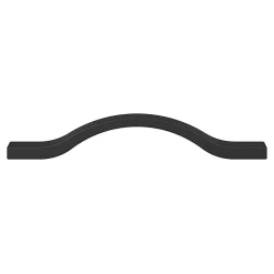 GoodHome Poignée De Meuble-Poignée de meuble nœud Prat aluminium mat noir l.162mm x l.10mm x H. 26mm entraxe 128mm