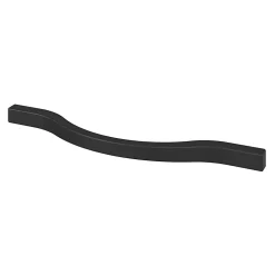 GoodHome Poignée De Meuble-Poignée de meuble nœud Prat aluminium mat noir l.162mm x l.10mm x H. 26mm entraxe 128mm