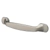 GoodHome Poignée De Meuble-Poignée de meuble nœud Govlin aluminium effet nickel satin gris l.131mm x l.19mm x H. 24mm entraxe 96mm