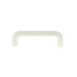 Poignée de meuble nœud Plastic Plastique satin blanc l.73mm x H. 10mm entraxe 64mm