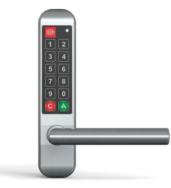 Autres Serrure Connectée-Poignée électronique serrure à code Easykey DOM serrure inox porte intérieure 50 mm sans clé