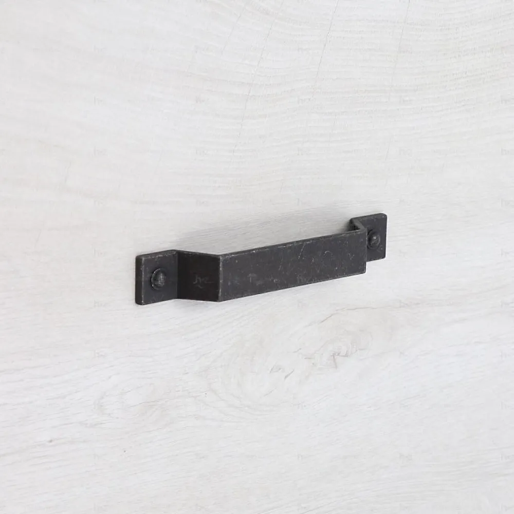 Hardwarexchange Poignée pour meubles en zamac Entraxe 160 Fer noir vintage