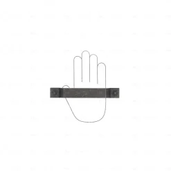 Hardwarexchange Poignée pour meubles en zamac Entraxe 160 Fer noir vintage