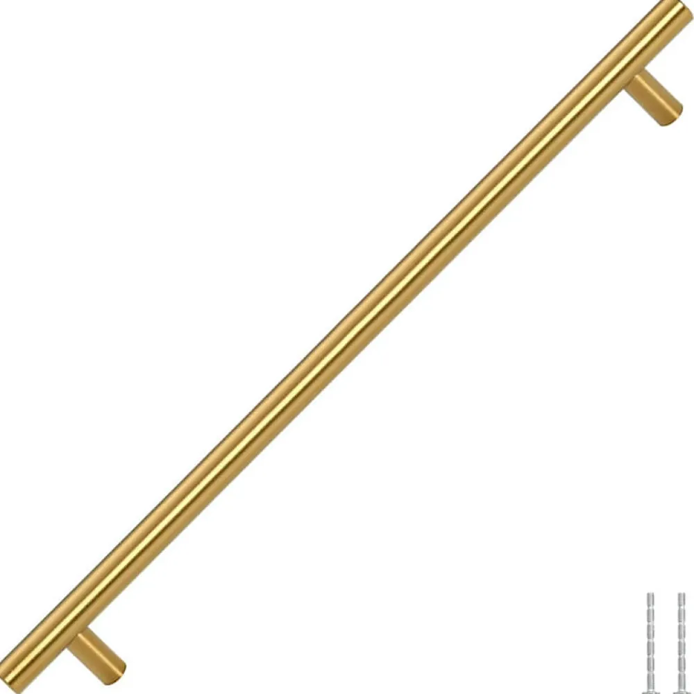 Vidaxl Poignée De Meuble-Poignées d armoire 5 pcs doré 320 mm acier inoxydable