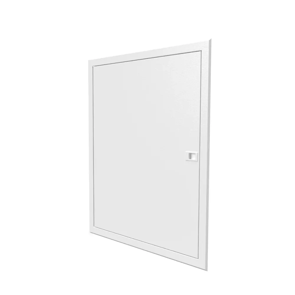Atole Porte Et Cache Tableau Électrique-Porte Affleurante pour bac d'encastrement BTT2 - 2x13 modules - Blanc - H. hors-tout 711 mm