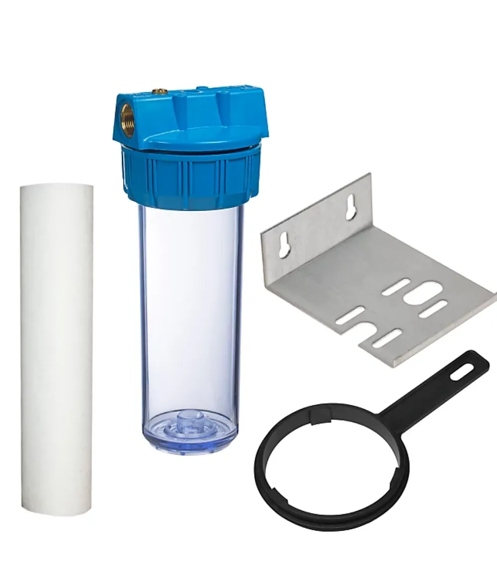 Apic Station De Filtration-Porte-filtre à eau 9 '' 3/4 - 20/27F avec cartouche anti-sédiment 20 microns, équerre et clé