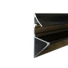 Homewell Equerre De Fixation-Porte tablette alu, Lg 1000mm (Laqué Noir mat RAL 9011)