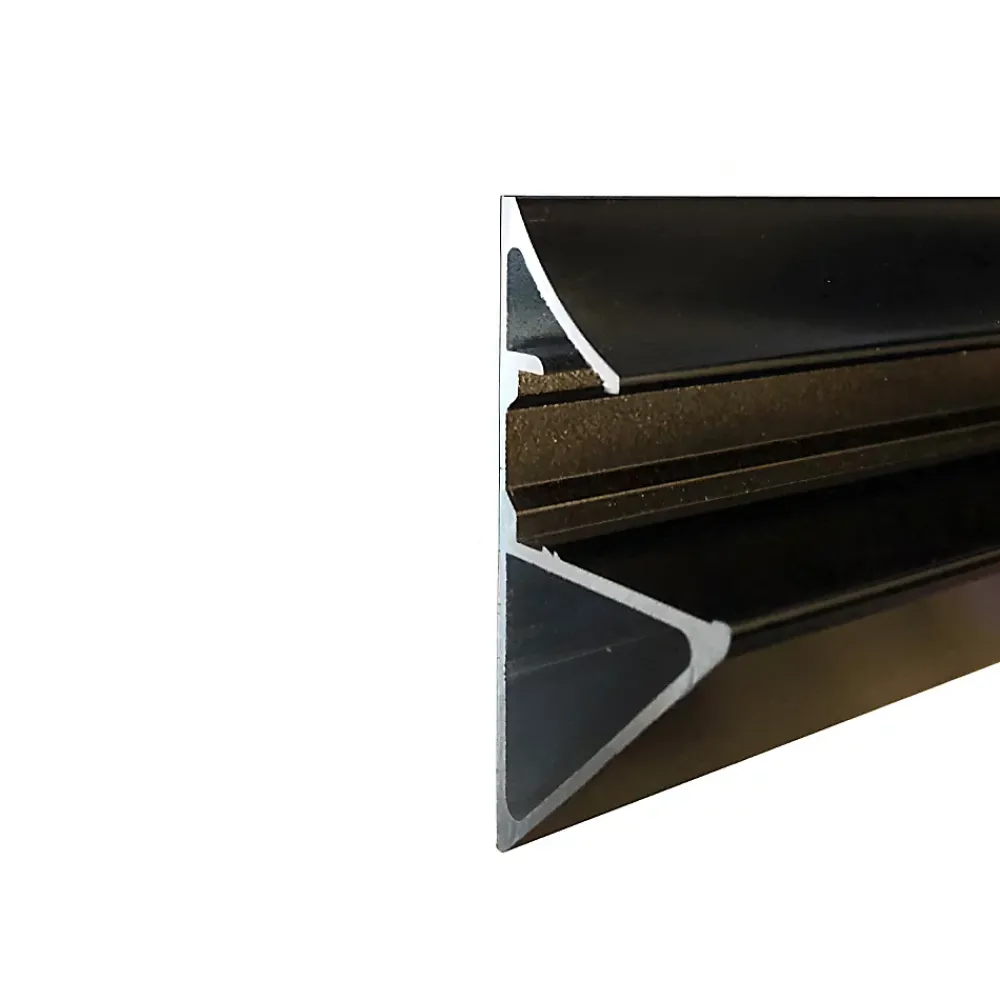 Homewell Equerre De Fixation-Porte tablette alu, Lg 1000mm (Laqué Noir mat RAL 9011)