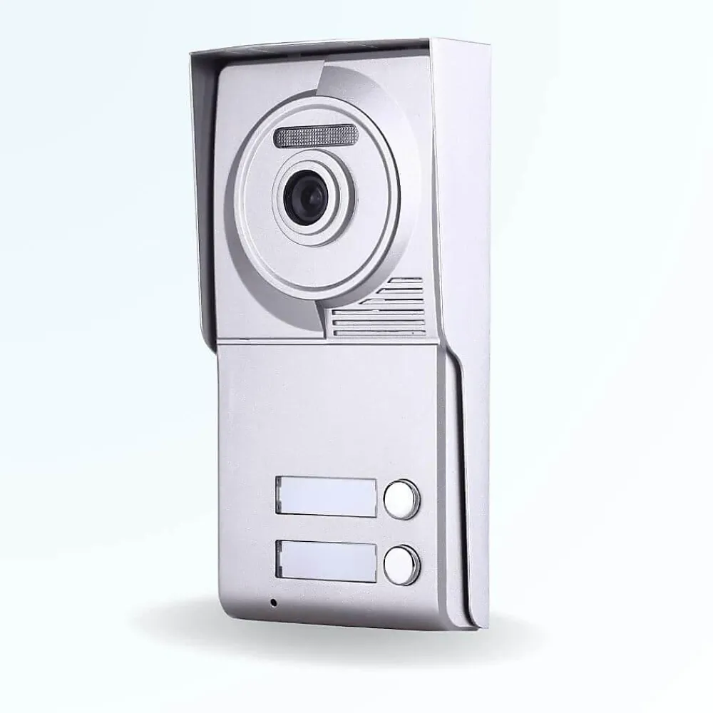 BT SECURITY Visiophone-Portier interphone vidéo classic 4 fils - 2 appartements - 2 écrans noirs