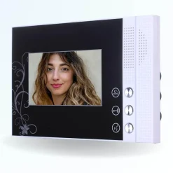 BT SECURITY Visiophone-Portier interphone vidéo classic 4 fils - 2 appartements - 2 écrans noirs
