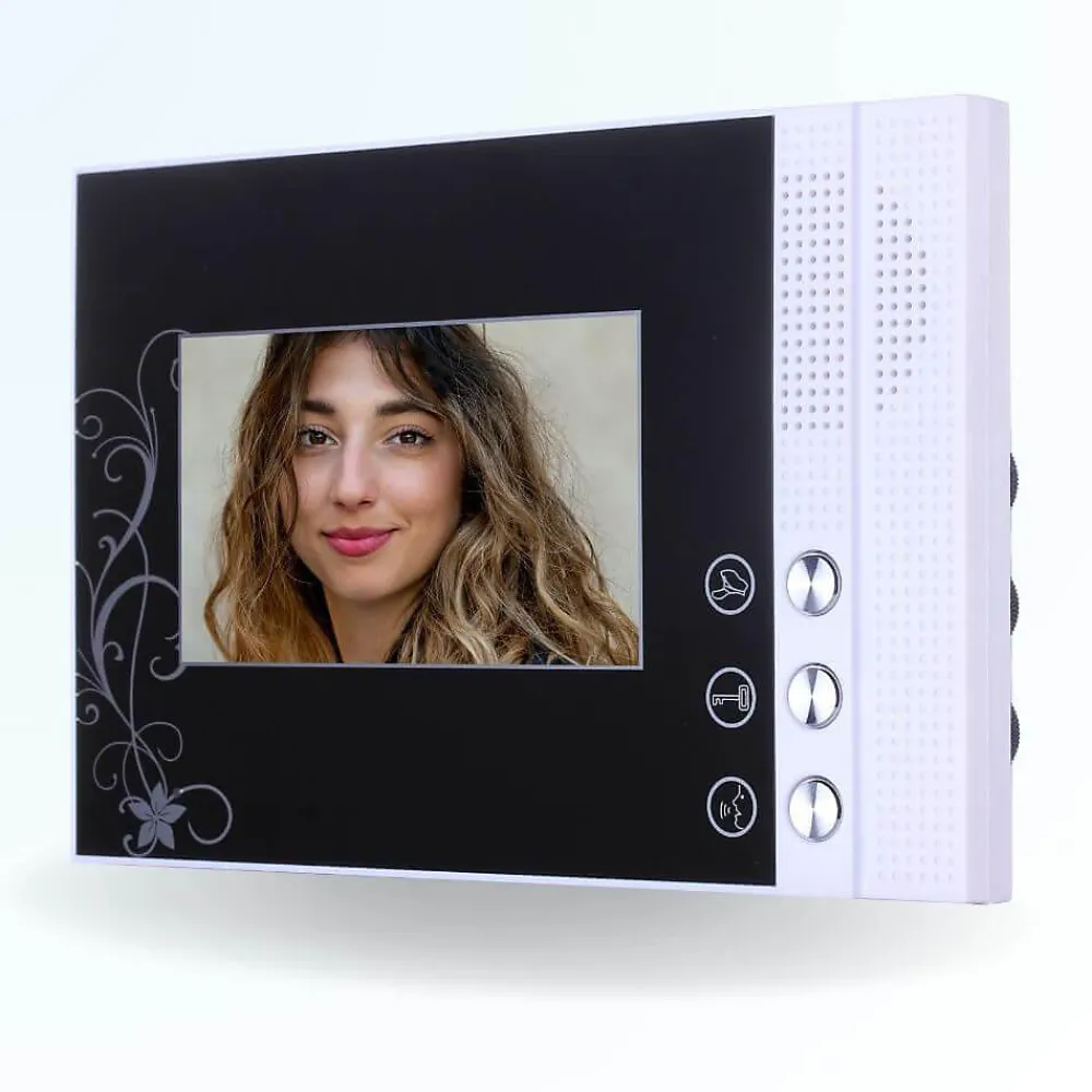 BT SECURITY Visiophone-Portier interphone vidéo classic 4 fils - 2 appartements - 2 écrans noirs