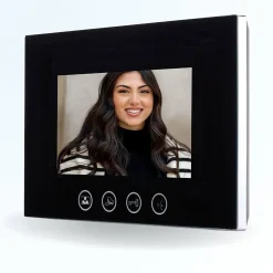 BT SECURITY Portier interphone vidéo pili 4 fils - 2 écrans noirs 7