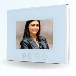BT SECURITY Visiophone-Portier interphone vidéo pino 4 fils - 1 écran blanc 7