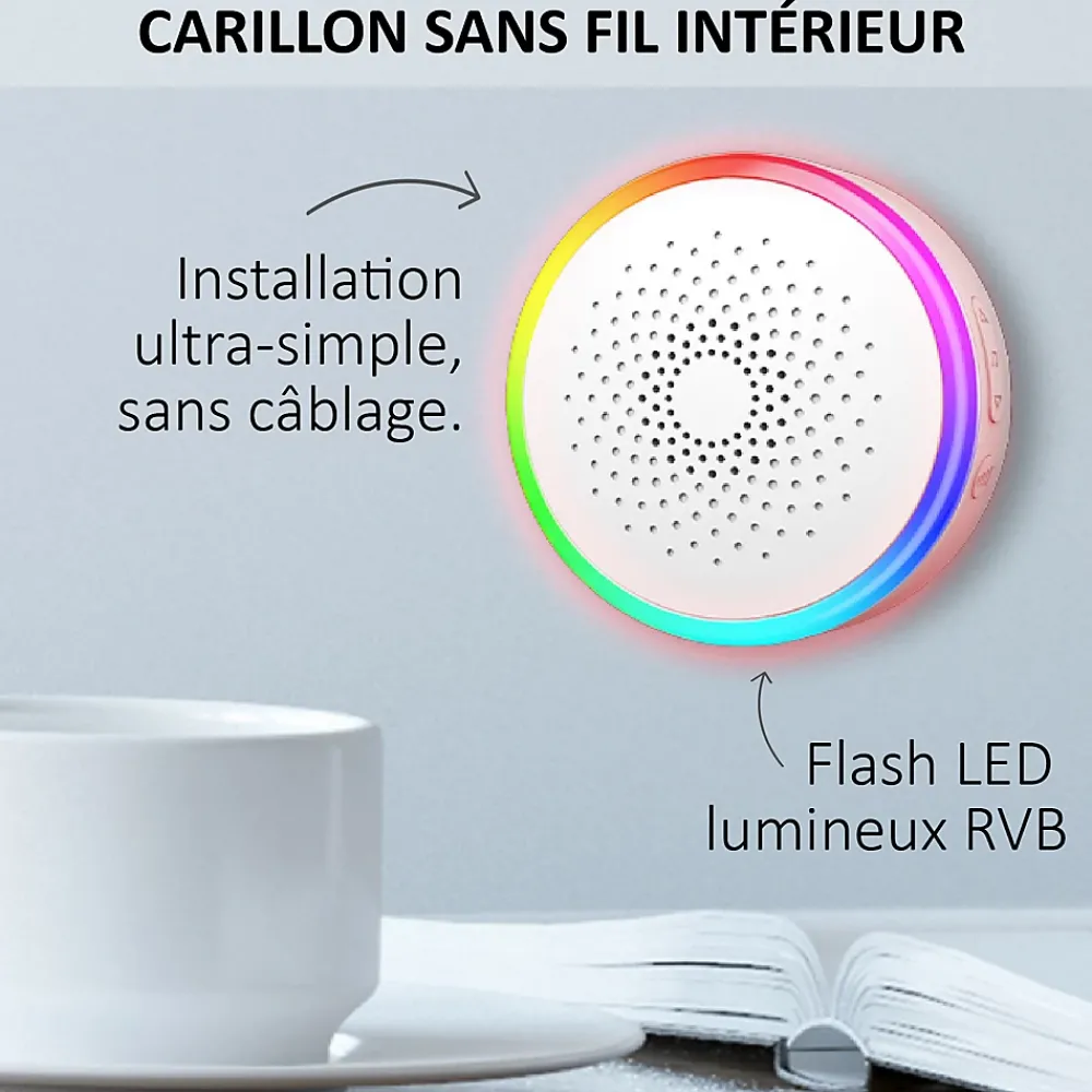 Kyf Portier Vidéo Solaire connecté Wifi avec Carillon intérieur 60 mélodies