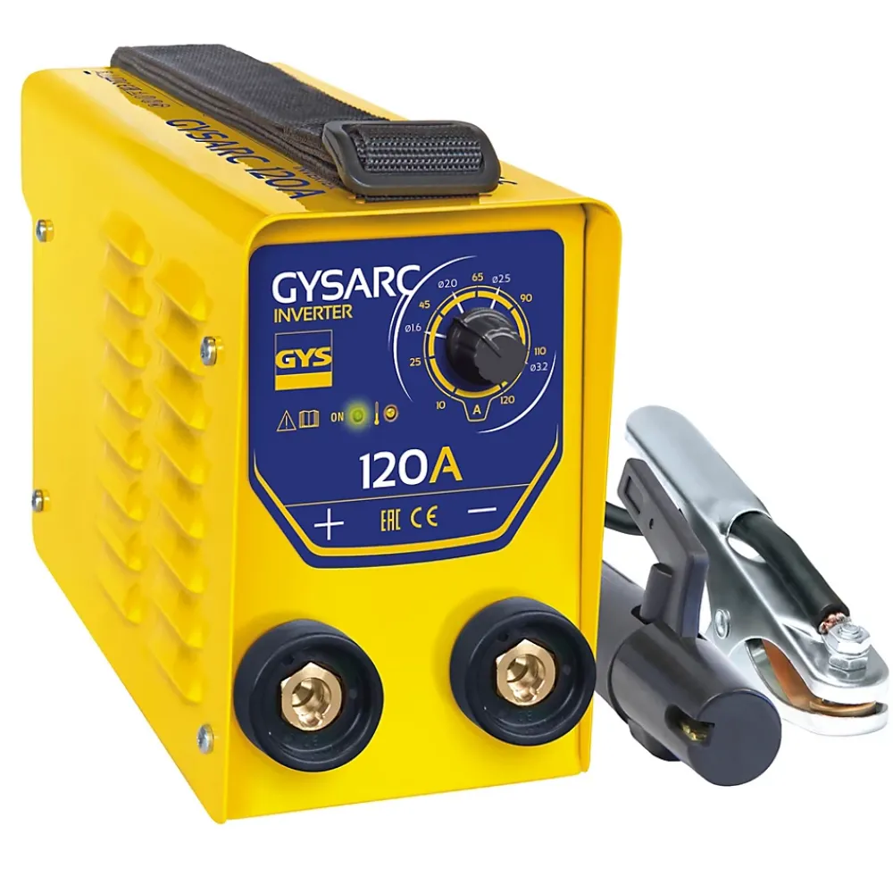 GYS Lampe À Souder-Poste à souder inverter électr odeENROBÉE (MMA) 120 A ARC 120 Avec accessoires
