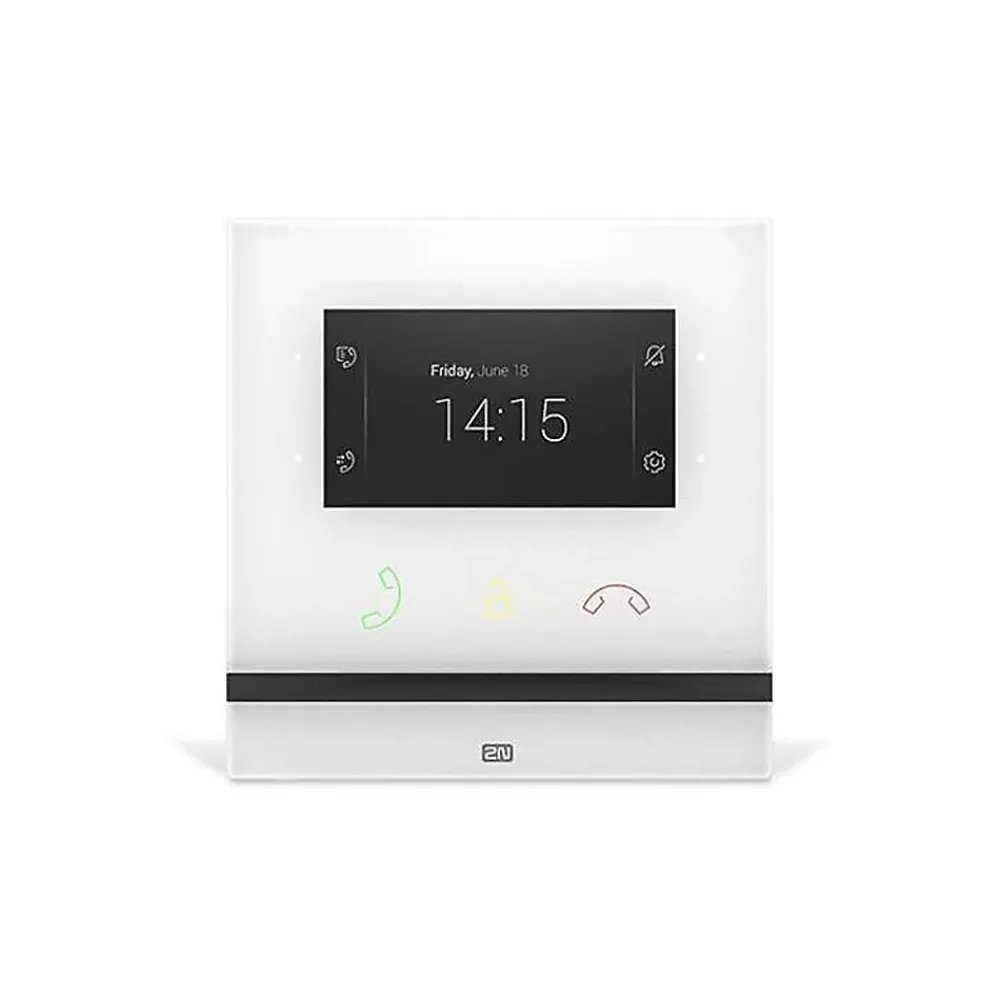 2N Poste Vidéo Indoor Compact Blanc Avec écran Couleur
