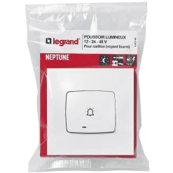 Legrand Poussoir lumineux carillon Neptune